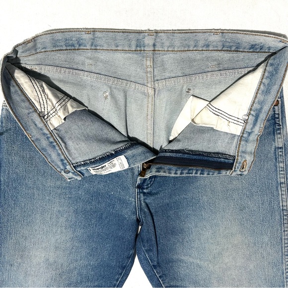 RARE WRANGLERS COWBOY FIT DENIM JEANS WITH OMBRÉ FADE. EUC Sz 36x32 - Picture 6 of 9